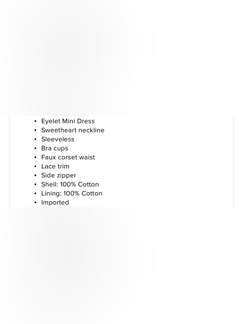 Fashion Nova White Eyelet Lace Bustier Chemise - Picture 2 of 9